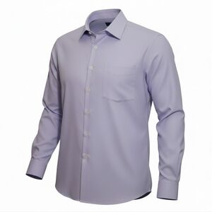 Egara men's lavender slim fit non iron button down dress shirt size XXL